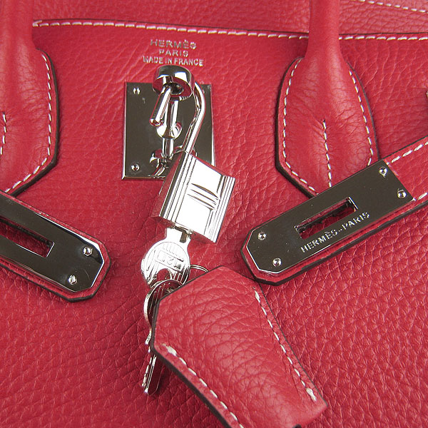 Replica Hermes Birkin 30CM Togo Leather Bag Red 6088 On Sale